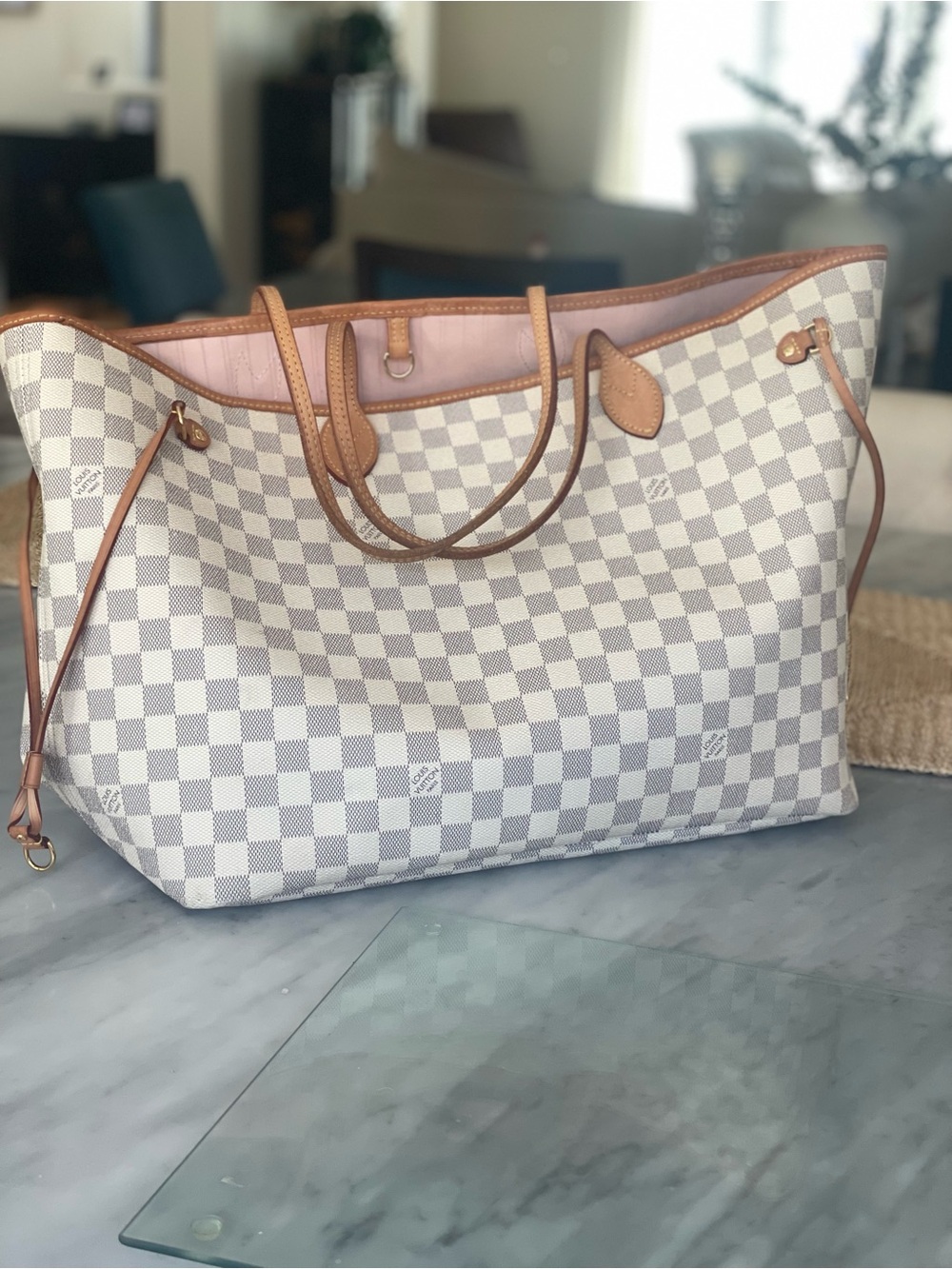 Authentic Louis Vuitton neverfull GM in damier Azur